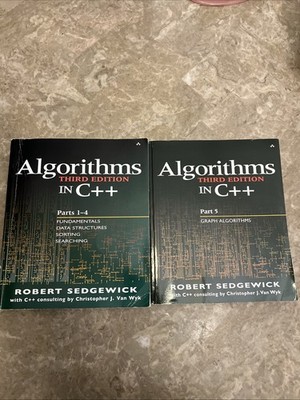 Algorithms in C 3rd edition Parts 1-4, 5 Paperback, Robert Sedgewick 0201314525