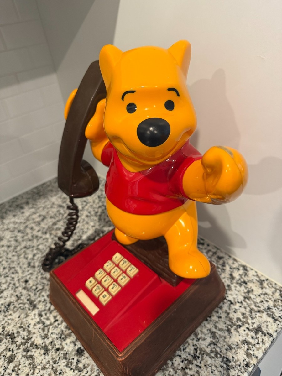 Vintage Disney Winnie The Pooh Bear Push Button Home Telephone