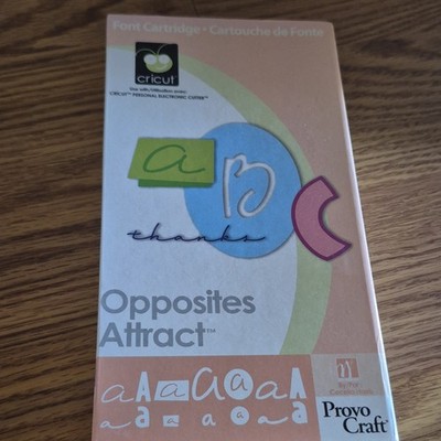 Provo Craft Cricut Opposites Attract Font Cartridge Number & Letters MPN 29-0227