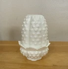 Fenton White Milk Glass Hobnail Fairy Lamp Light Vintage Excellent Condition