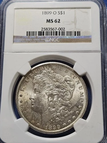 A 1899-O MS62 NGC  New Orleans Morgan Silver Dollar