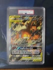JUMBO Reshiram & Charizard GX Tag Team Black Star Promo SM201 Pokémon psa 8
