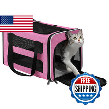 PAPZER Cat Carrier Soft-Sided Travel Bag for Medium to Large Cats Over 15lbs, Sm