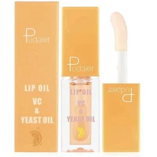 Pudaier Hydrating Lip Oil, Tinted Fruit Extract - Orange - Expiry 8/30/2025