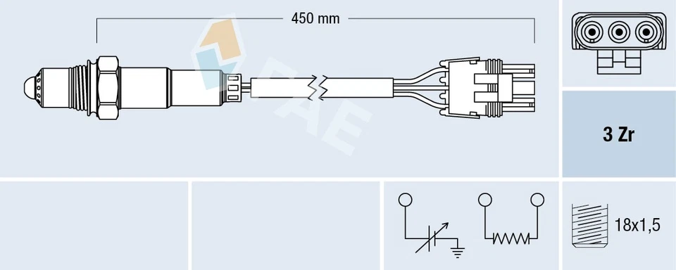 SONDA LAMBDA 77117 PER RENAULT 19/II/Cabriolet/Chamade 21 25 ESPACE RAPID/Box 21 - Immagine 2 di 4