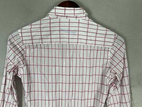 Robert Graham Youth Button Up Shirt Small Pink White Color Long Sleeve Checks - Picture 11 of 13