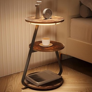 Round Side Table with LED Lights For Auction 3 Tier FOR AUCTION
