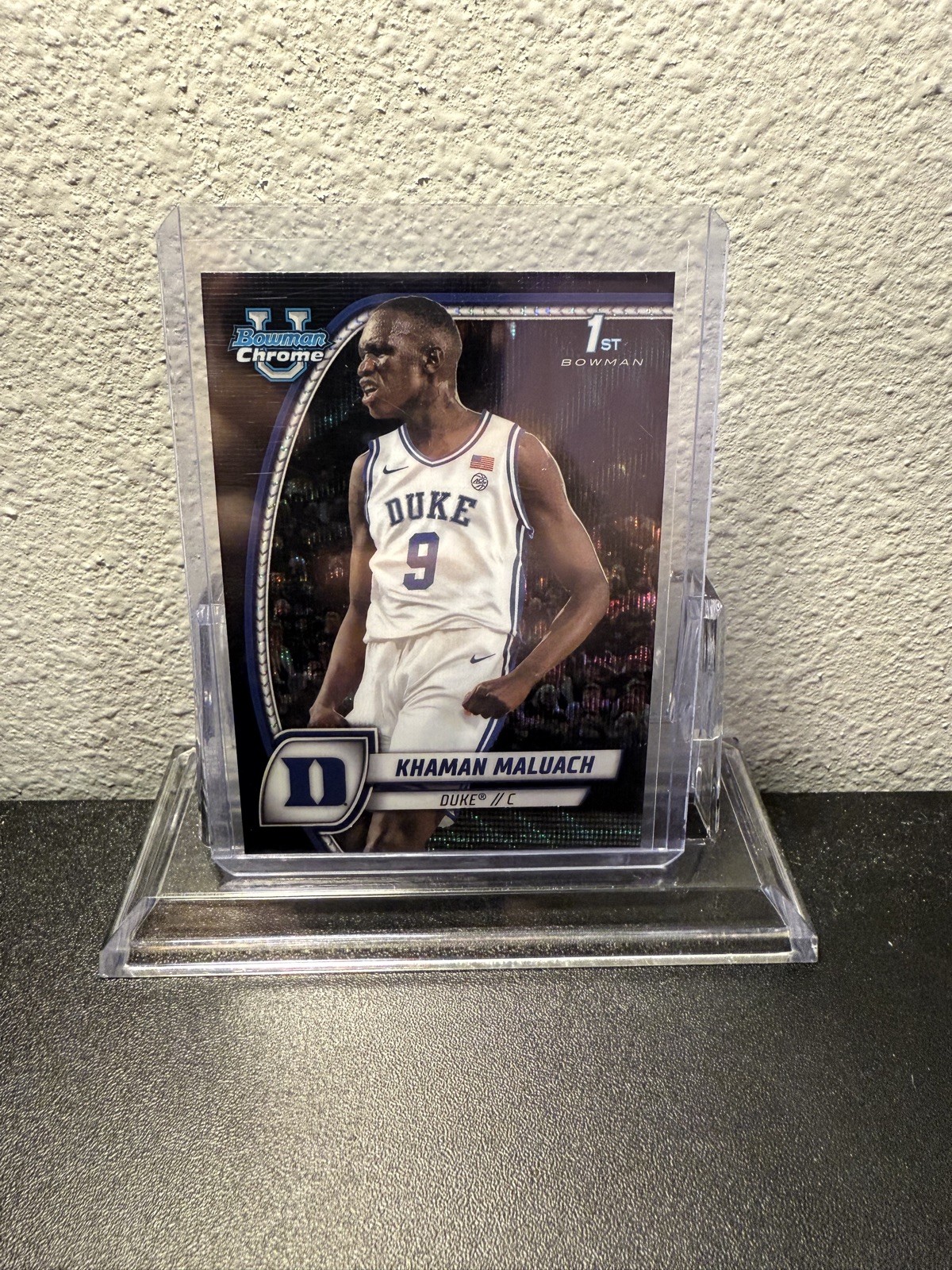 2024-25 Bowman University Chrome - Khaman Maluach #46 Black Wave Refractor (RC)