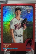 2022 Topps Heritage - Griffin Jax Chrome Red Border Refractor /573 (RC) Twins