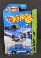 Hot Wheels New 2015 HW Garage #221 '70 Ford Escort RS1600 Blue