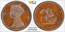 1887 G.B. Victoria Jubilee Model 1/2 Farthing Token PCGS MS64BN Lot#G1751