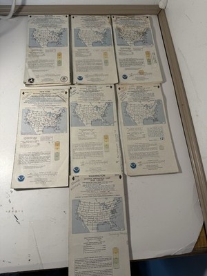 Lot Of 7 Aeronautical Maps. (4) New York, Miami, Washington, Charlotte   1983-01