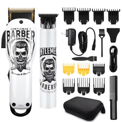 Cordless Hair Clippers and T-Blade Trimmer Grooming Kit Rechargeable Ceramic