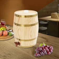 10L Barrel Cask Wooden Storage Wine Brandy Whiskey Beer Dispenser Barrel SALE