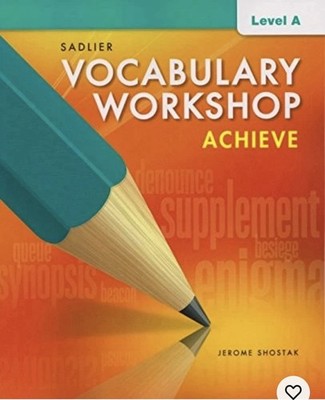 VOCABULARY WORKSHOP ACHIEVE LEVEL A GRADE 6 **BRAND NEW**