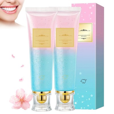 2Pcs Acssart Radiant Whitening Toothpaste with Niacinamide, Fresh Breath