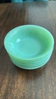 Fire King Oven Ware Jadeite 5 inch Fruit Bowl Jane Ray Ribbed set of 6