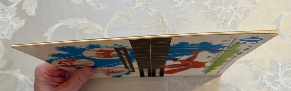 1957 MLB All Star Game Program, Busch Stadium, Mays, Mantle, Musial, Aaron - VG+ - Image 3 of 4