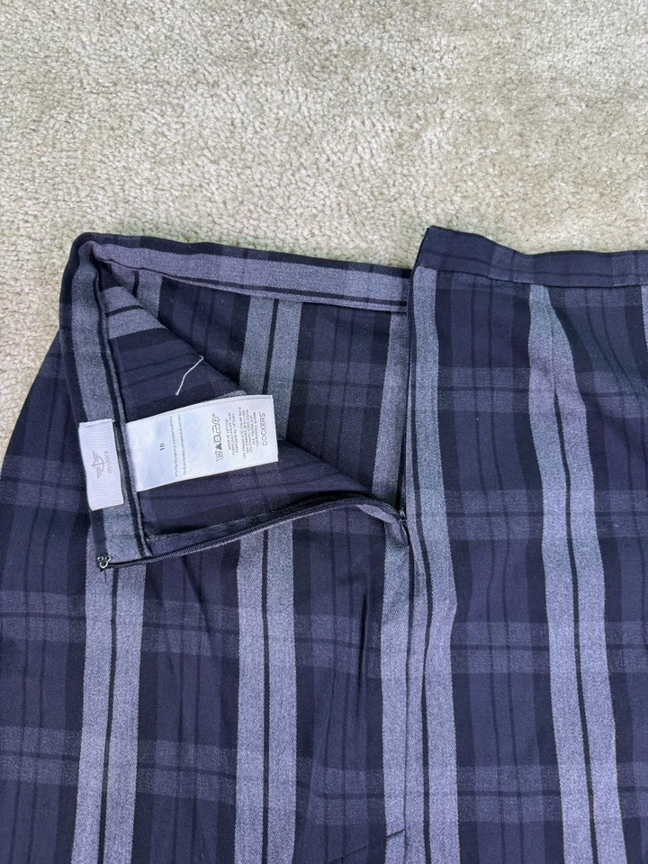 Falda lápiz Dockers para mujer talla 10 brezo a cuadros mini oficina carrera C930 Foto 3 de 4