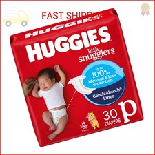 Huggies Newborn Diapers, Little Snugglers Baby Diapers, Size Preemie up to 6 lb