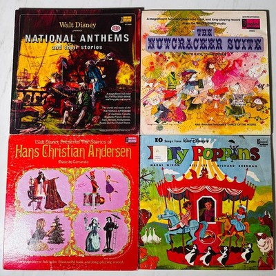 Disneyland Record - LP Lot of 4 - National Anthems - Nutcracker - Poppins - Hans
