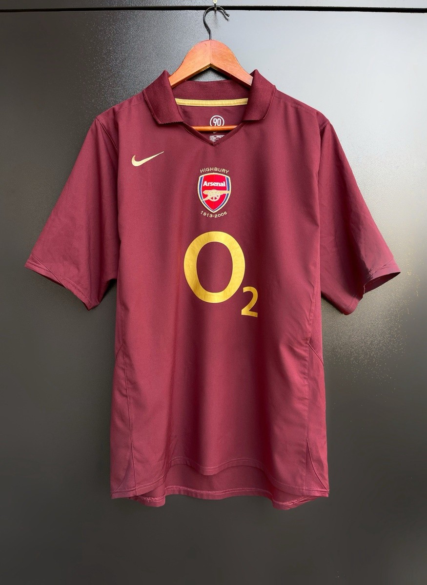 Arsenal O2 Home Football Shirt 2005 Soccer Nike Jersey Highbury