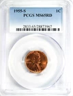 1955-S Lincoln Cent PCGS MS65 RD #GA6-67