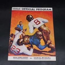 1935 New York Giants Ernie Nevers Pacific Coast All-Americans Program ZJ20825