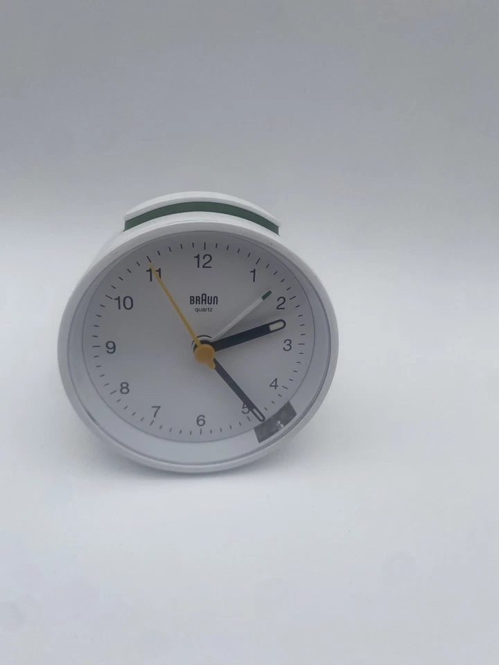 Relógio despertador clássico Braun BN branco redondo quartzo  - Imagem 3 de 4