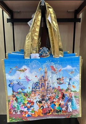Disney Parks WDW Storybook Castle Mickey & Friends Large Reusable Tote Bag NEW