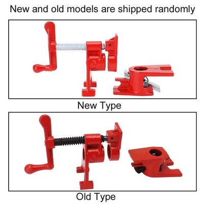 4x Wood Gluing Pipe Clamp Set Malleable Iron 3/4in Heavy Duty H Style Pipe SET