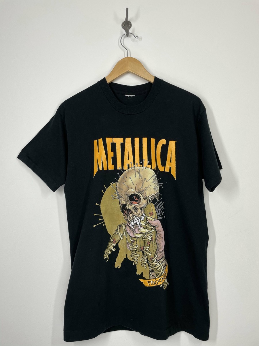 VINTAGE メタリカ PUSHEAD FIXXXER Tシャツ リメイク Metallica Fixxxer Graphic Pushead 90s Concert Tour T Shirt