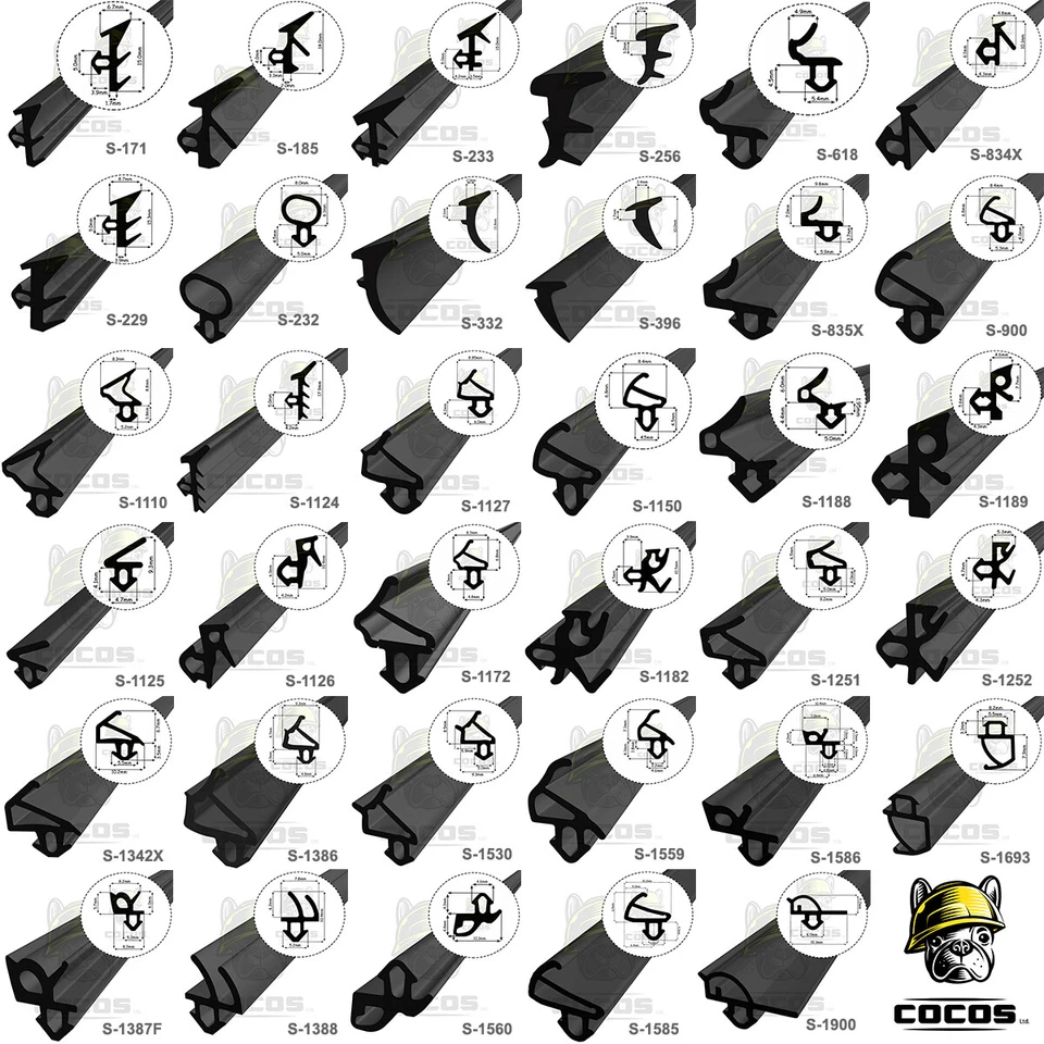 KYCT Joint de fenêtre EPDM de 5 m joint de fenêtre panoramique noir gris marron