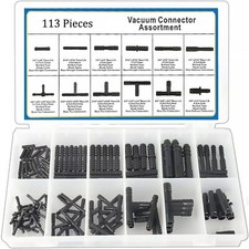 113pcs 12 Sizes Barbed Type Automotive Vacuum Connector Assortment Kits Us Stock