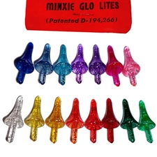 Vintage Lg Astro Rocket MINXIE GLO Lights (15 color) for Ceramic Christmas Trees