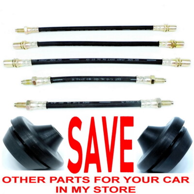 Brake Hose + Grommet Set For Toyota Corolla TE31 KE30 KE35 TE35 KE36 TE37 KE38 TE47 – Front & Rear