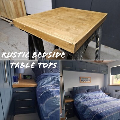 Rustikale Nachttischplatten/Hussen | Holzauflage | Schlafzimmertische | Holzfaszie