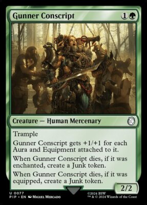 x4 Gunner Conscript U MTG Universes Beyond: Fallout M/NM, English