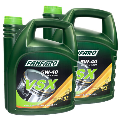 FANFARO Motoröl 2x 5 Liter VSX 5W-40 Oil OEL Motorenöl Motor ÖL Audi BMW VW Öl