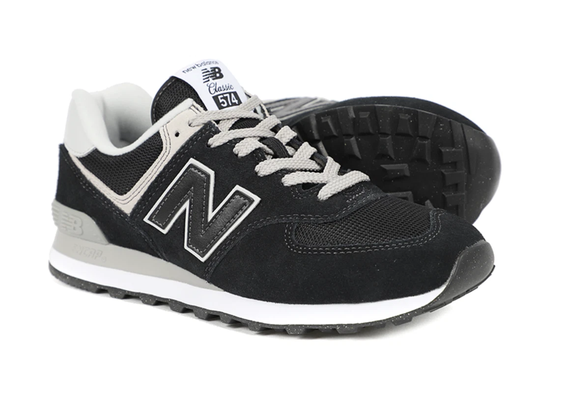 NEW BALANCE 574 SUEDE/MESH CORE COLORS, Black Men's Sneakers