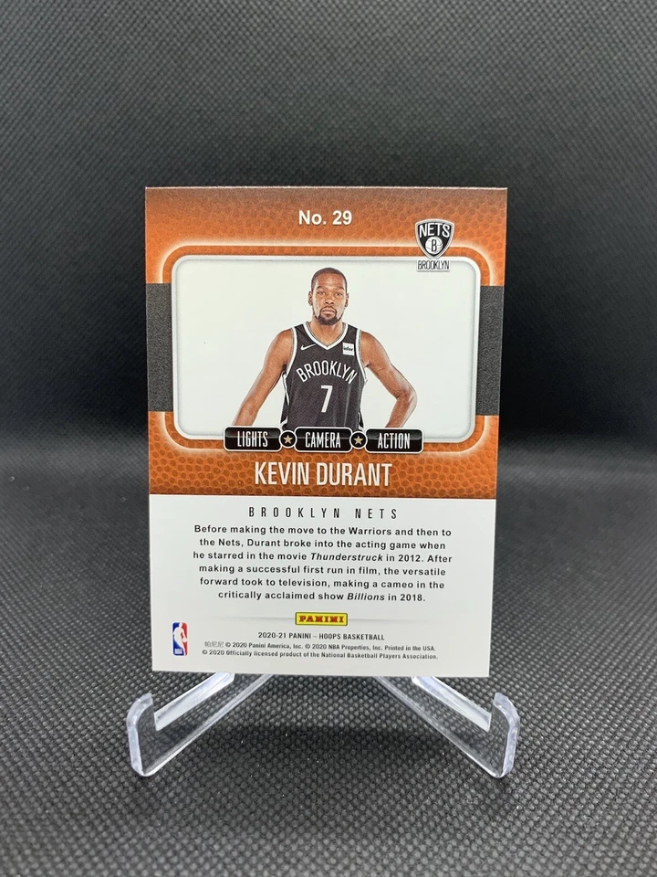 2020-21 Nba Hoops Lights Camera Action Kevin Durant #29 Brooklyn Nets. Pwe - Image 2 of 2
