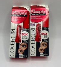 2 mascara lot COVERGIRL MAKEUP PLUMPIFY BLAST PRO MASCARA 805 BLACK VOLUME
