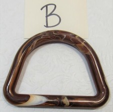 Marbella Macrame Hoop Plastic D Shaped Purse Handle Dreamcatcher Brown Vintage