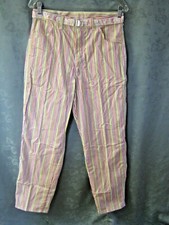 VTG 80's Wrangler Pants Juniors Size 15 High Waist Striped Twill Carpenter NWT