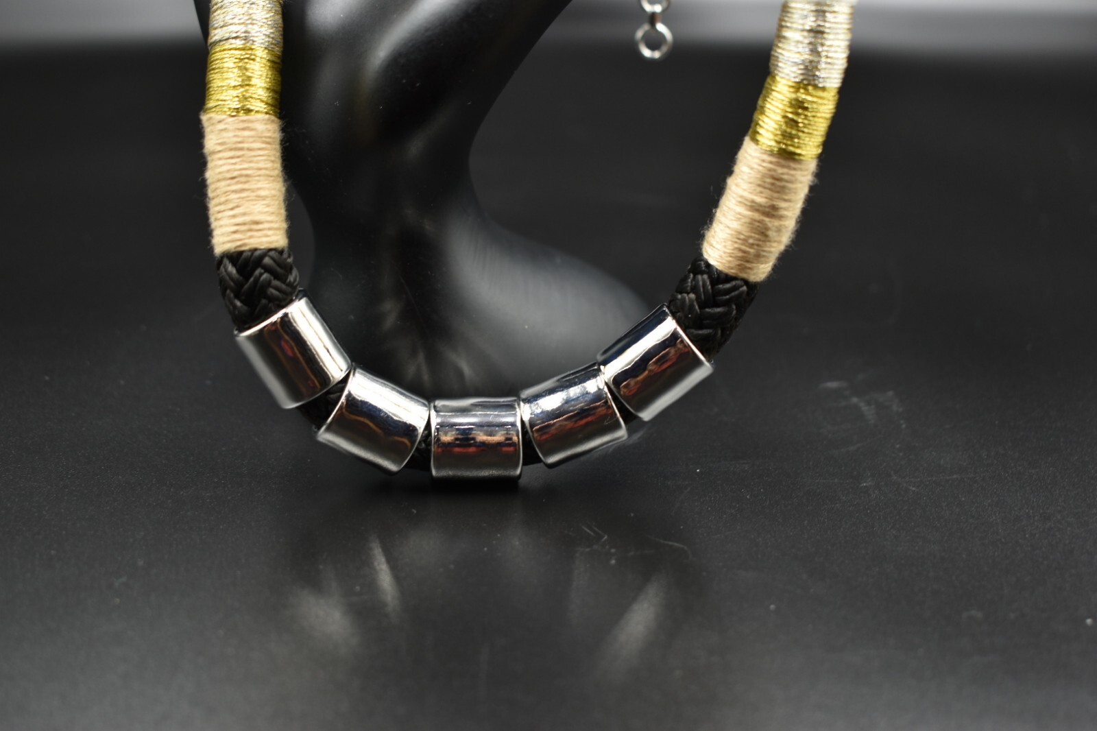 J. CREW THREADED CHOKER STATEMENT NECKLACE MULTIC… - image 5