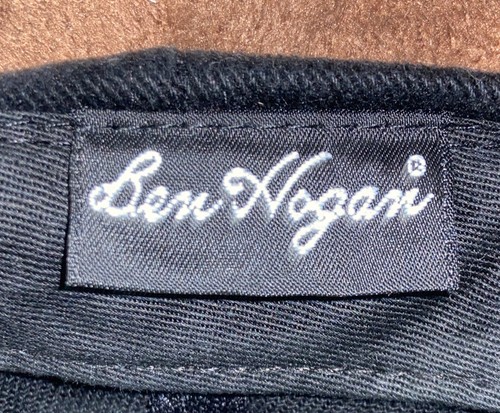 Ben Hogan Strapback Adjustable Black Brushed Cotton Cap Hat with  Suede Bill  - Picture 5 of 7