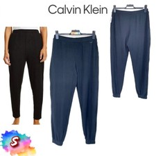 NWD Calvin Klein S Ease Ribbed Sleep Joggers Black QS6749 48