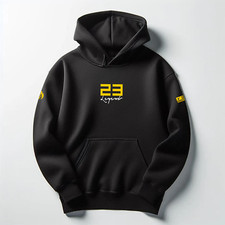 Men's Black  Yellow Hoodie 23 Legend Sweatshirt To Match Air Jordan 5 Tokyo