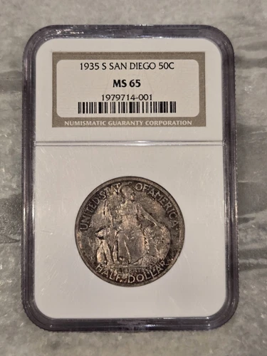 1935-S Commemorative Half Dollar San Diego 50C NGC MS65