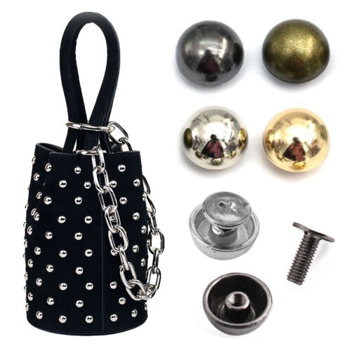 10PCS Dome Stud Rivet Spike Leather Craft Button Bag Shoe Belt Clothes Beads DIY - Afbeelding 1 van 16